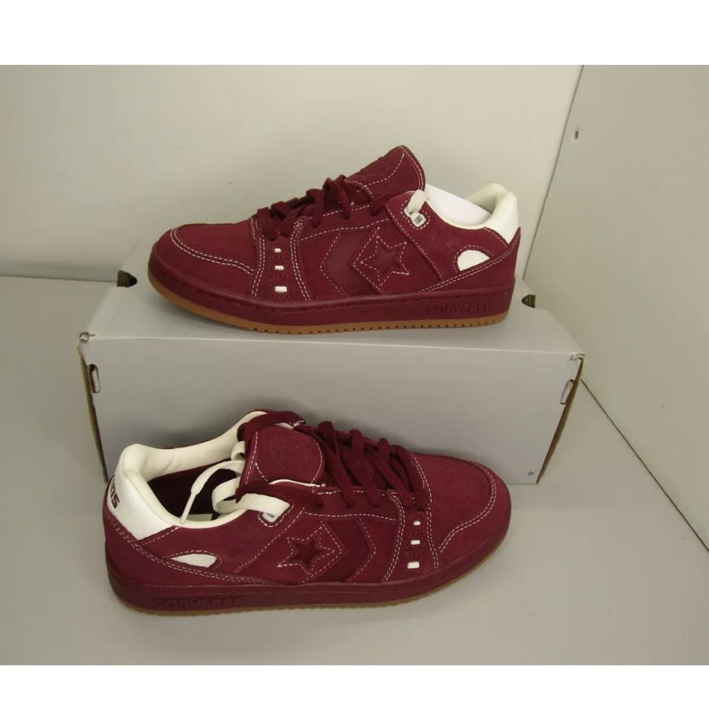 Converse Unisex AS1 Pro Sneaker Skate Athletic Low-Top Suede Burgundy W7.5/M6